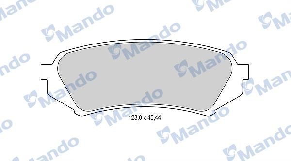 Mando MBF015858 Rear disc brake pads, set MBF015858: Buy near me in Poland at 2407.PL - Good price!