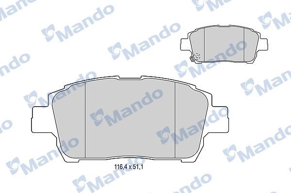 Mando MBF015861 Гальмівні колодки передні, комплект MBF015861: Приваблива ціна - Купити у Польщі на 2407.PL!