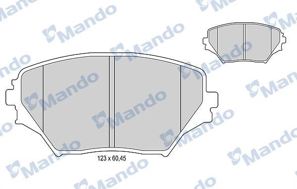 Mando MBF015863 Тормозные колодки дисковые передние, комплект MBF015863: Отличная цена - Купить в Польше на 2407.PL!