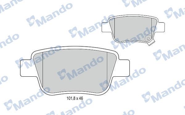 Mando MBF015872 Гальмівні колодки задні, комплект MBF015872: Приваблива ціна - Купити у Польщі на 2407.PL!