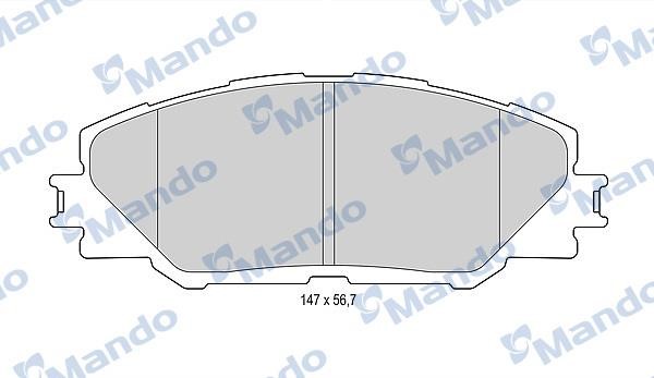 Mando MBF015875 Тормозные колодки дисковые передние, комплект MBF015875: Отличная цена - Купить в Польше на 2407.PL!