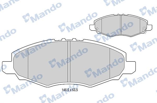 Mando MBF015877 Тормозные колодки дисковые передние, комплект MBF015877: Отличная цена - Купить в Польше на 2407.PL!