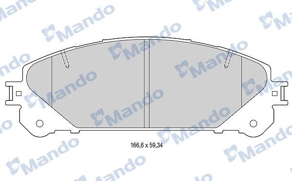 Mando MBF015886 Гальмівні колодки передні, комплект MBF015886: Приваблива ціна - Купити у Польщі на 2407.PL!