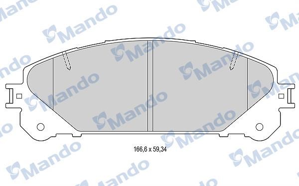 Mando MBF015886 Klocki hamulcowe przód, komplet MBF015886: Dobra cena w Polsce na 2407.PL - Kup Teraz!