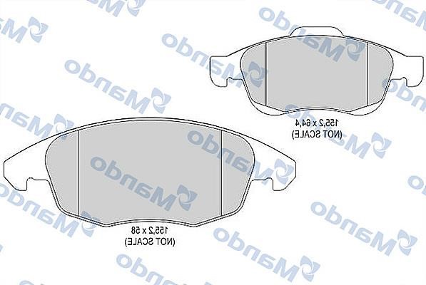 Mando MBF015911 Тормозные колодки дисковые передние, комплект MBF015911: Отличная цена - Купить в Польше на 2407.PL!