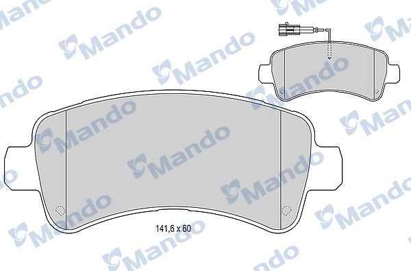 Mando MBF015954 Тормозные колодки дисковые задние, комплект MBF015954: Отличная цена - Купить в Польше на 2407.PL!