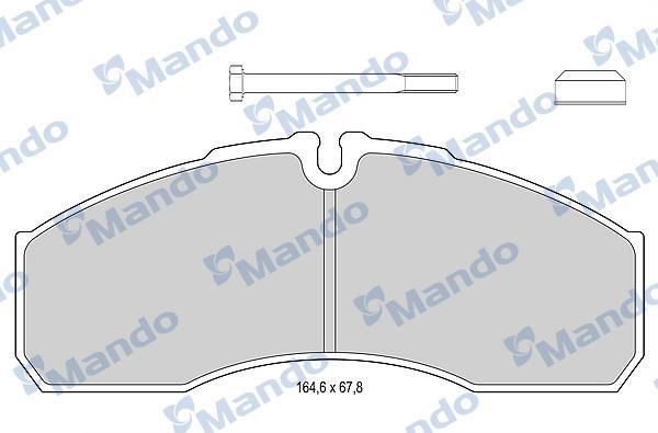 Mando MBF015966 Гальмівні колодки передні, комплект MBF015966: Приваблива ціна - Купити у Польщі на 2407.PL!