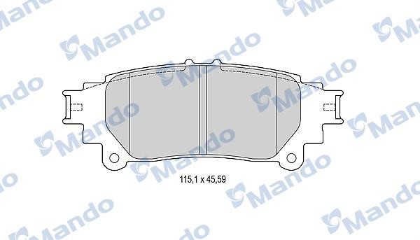 Mando MBF015981 Тормозные колодки дисковые задние, комплект MBF015981: Отличная цена - Купить в Польше на 2407.PL!