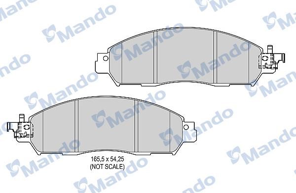 Mando MBF016000 Тормозные колодки дисковые передние, комплект MBF016000: Отличная цена - Купить в Польше на 2407.PL!