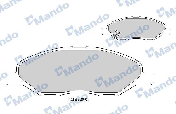 Mando MBF016005 Гальмівні колодки передні, комплект MBF016005: Приваблива ціна - Купити у Польщі на 2407.PL!