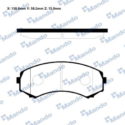 Mando RMPA09 Front disc brake pads, set RMPA09: Buy near me in Poland at 2407.PL - Good price!