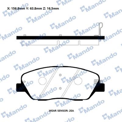 Mando RMPK49 Front disc brake pads, set RMPK49: Buy near me in Poland at 2407.PL - Good price!