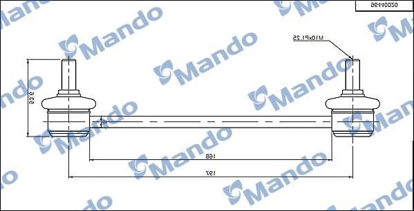 Mando MSC010099 Стійка стабілізатора заднього MSC010099: Приваблива ціна - Купити у Польщі на 2407.PL!