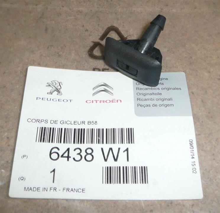 Citroen/Peugeot 6438 W1 Glass washer nozzle 6438W1: Buy near me in Poland at 2407.PL - Good price!