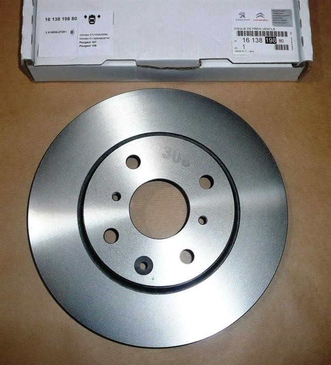 Citroen/Peugeot 16 138 198 80 Front brake disc ventilated 1613819880: Buy near me at 2407.PL in Poland at an Affordable price!