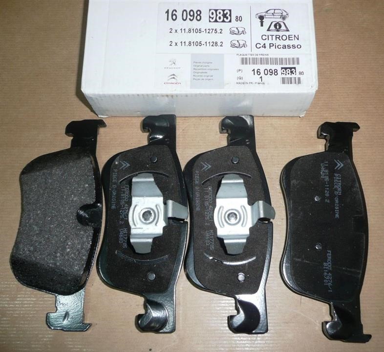 Citroen/Peugeot 16 098 983 80 Disc brake pad set 1609898380: Buy near me at 2407.PL in Poland at an Affordable price!