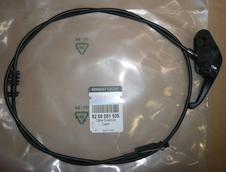 Renault 82 00 051 535 Hood lock cable 8200051535: Buy near me in Poland at 2407.PL - Good price!
