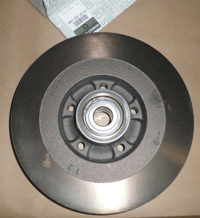 Renault 43 20 224 34R Rear brake disc, non-ventilated 432022434R: Buy near me in Poland at 2407.PL - Good price!