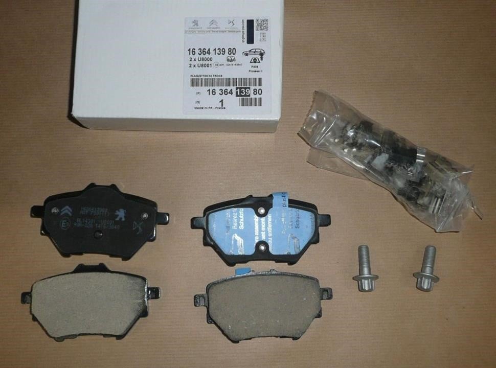 Citroen/Peugeot 1636413980 Disc brake pad set 1636413980: Buy near me in Poland at 2407.PL - Good price!