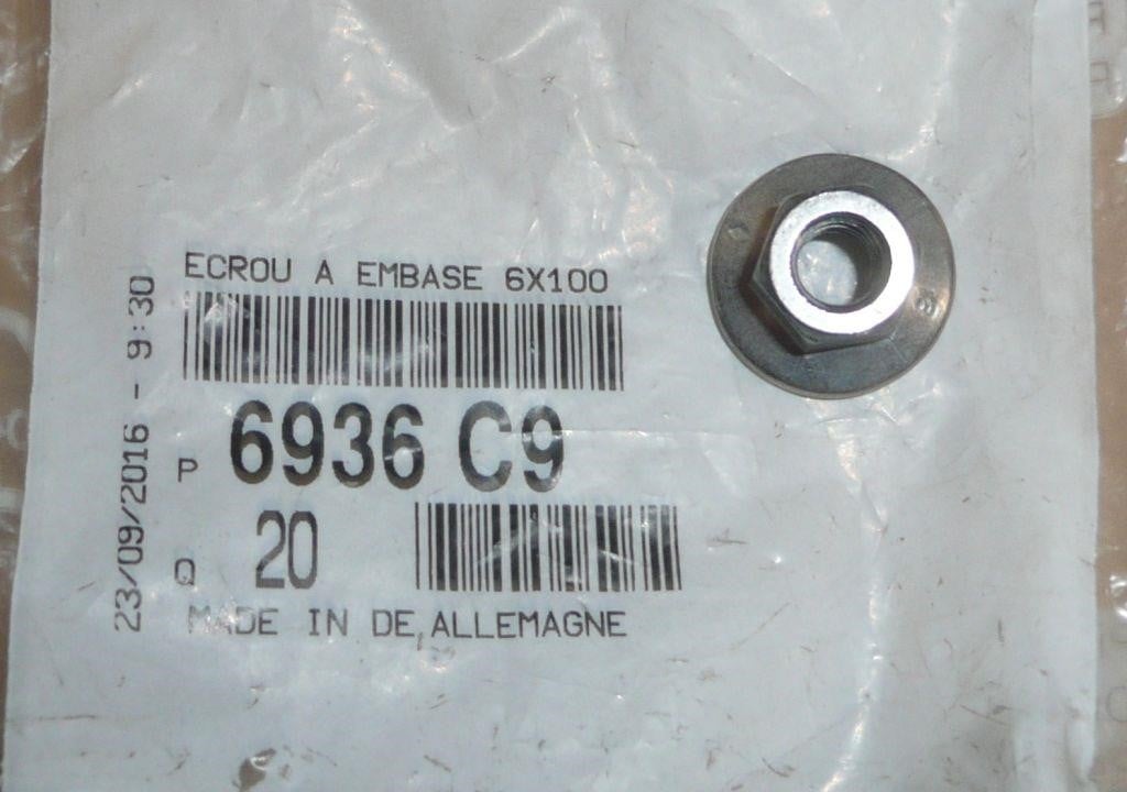 Citroen/Peugeot 6936 C9 Exhaust system mounting nut 6936C9: Buy near me in Poland at 2407.PL - Good price!