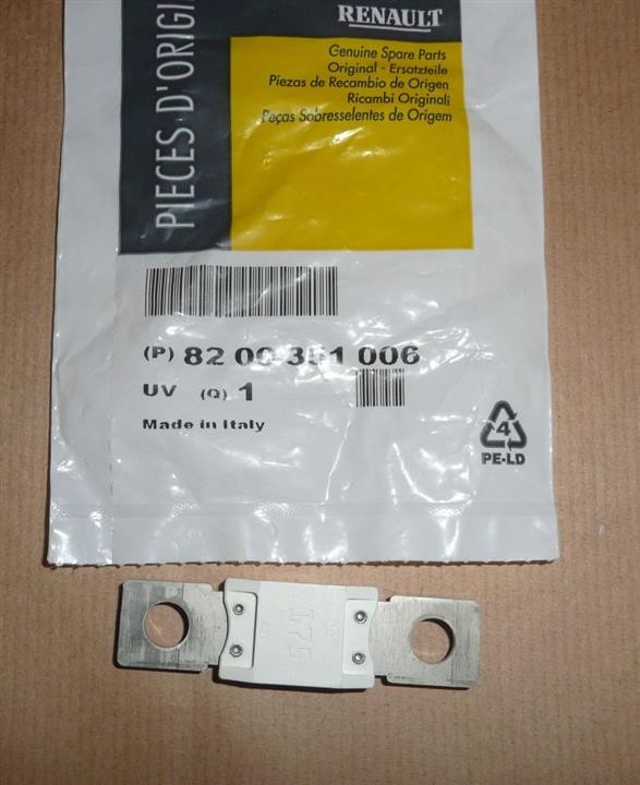 Renault 82 00 351 006 Fuse 8200351006: Buy near me in Poland at 2407.PL - Good price!
