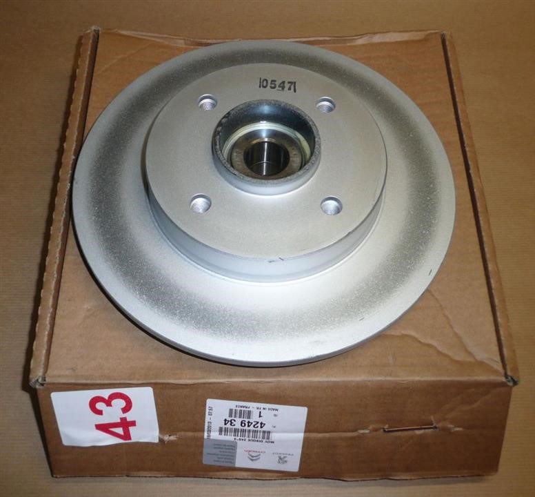 Citroen/Peugeot 4249 34 Rear brake disc, non-ventilated 424934: Buy near me in Poland at 2407.PL - Good price!