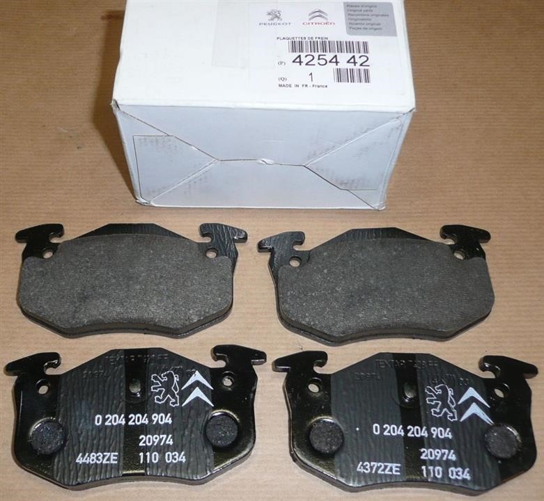 Citroen/Peugeot 4254 42 Brake Pad Set, disc brake 425442: Buy near me in Poland at 2407.PL - Good price!