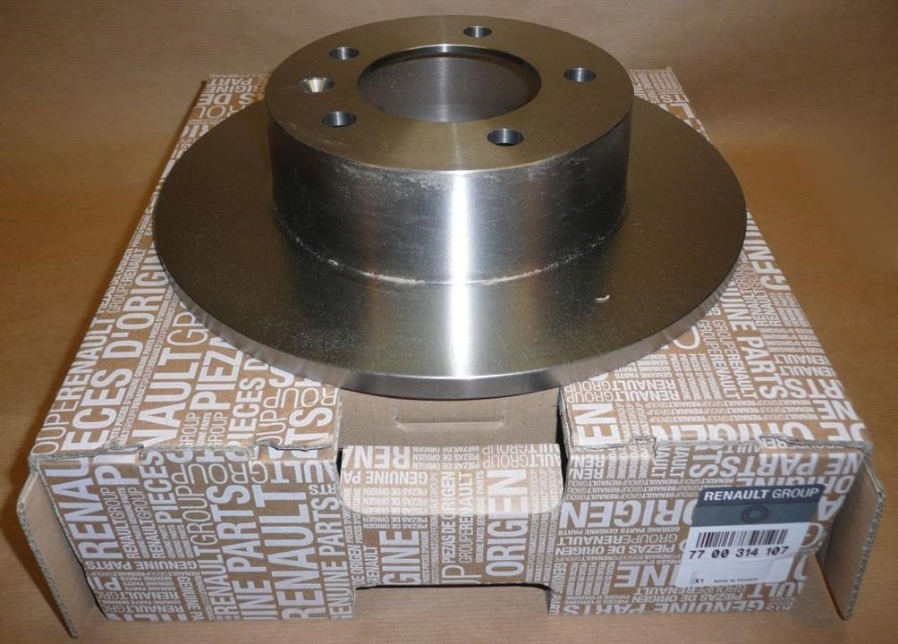 Renault 77 00 314 107 Rear brake disc, non-ventilated 7700314107: Buy near me at 2407.PL in Poland at an Affordable price!