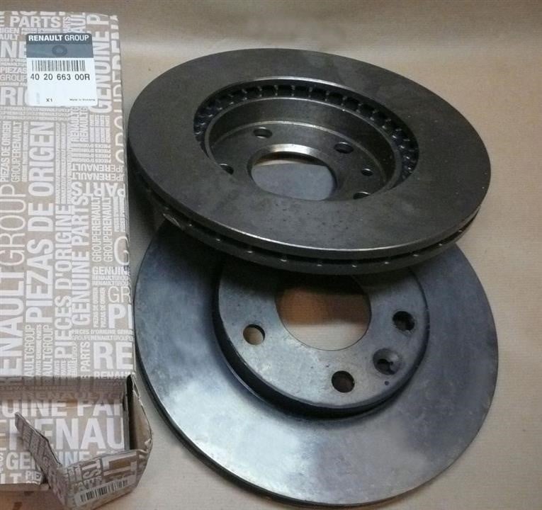 Renault 40 20 663 00R Front brake disc ventilated 402066300R: Buy near me in Poland at 2407.PL - Good price!