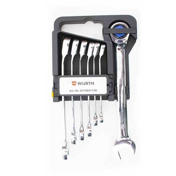 Wurth 5714251120 Reversible wrench 7pcs set - 8, 10, 12, 13, 14, 17, 19 mm 5714251120: Buy near me in Poland at 2407.PL - Good price!