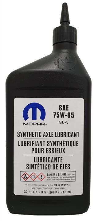 Chrysler/Mopar 05136035AD Transmission oil Chrysler/Mopar Synthetic Axle Lubricant 75W-85, 0,946L 05136035AD: Buy near me in Poland at 2407.PL - Good price!