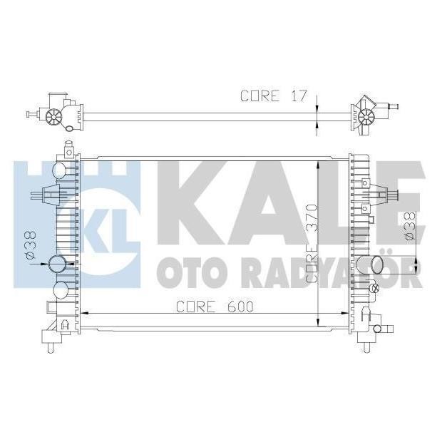 Kale Oto Radiator 371200 Радіатор охолодження двигуна 371200: Приваблива ціна - Купити у Польщі на 2407.PL!