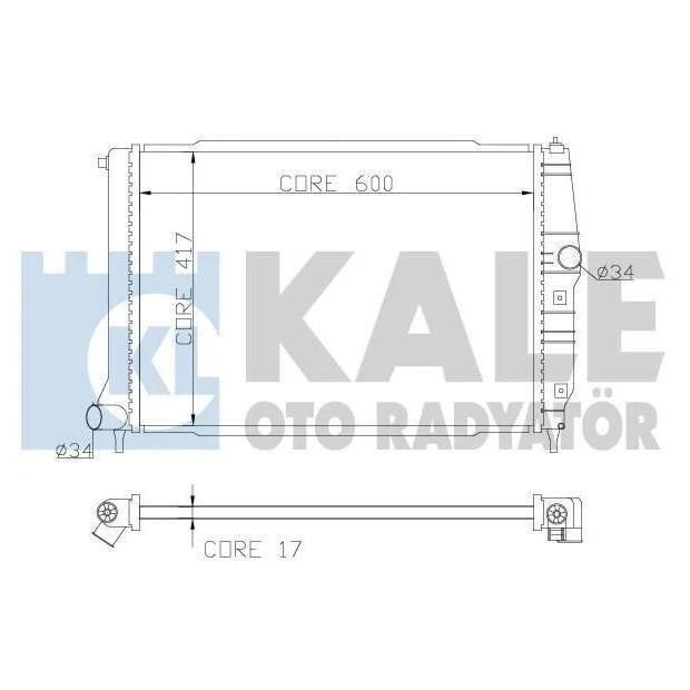 Kale Oto Radiator 372200 Радіатор охолодження двигуна 372200: Приваблива ціна - Купити у Польщі на 2407.PL!