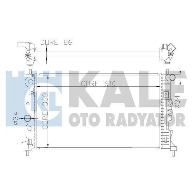 Kale Oto Radiator 374100 Радиатор охлаждения двигателя 374100: Отличная цена - Купить в Польше на 2407.PL!