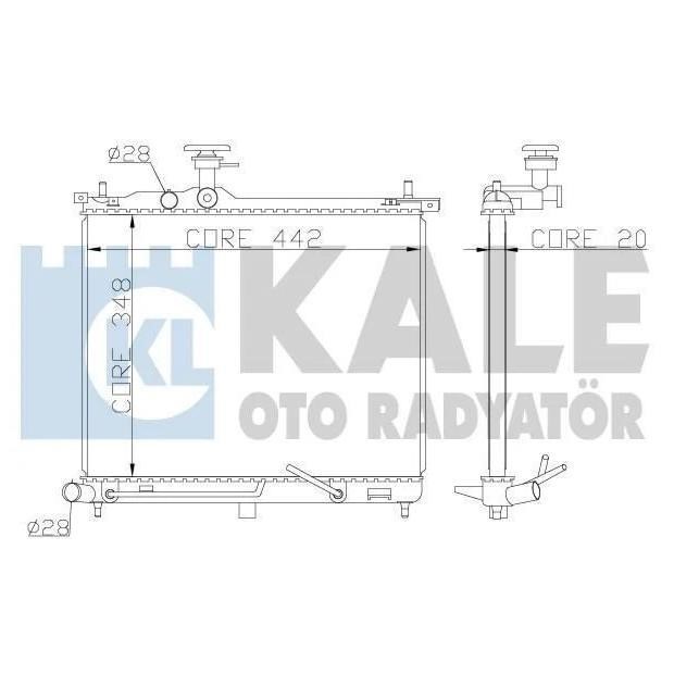 Kale Oto Radiator 341970 Радіатор охолодження двигуна 341970: Купити у Польщі - Добра ціна на 2407.PL!