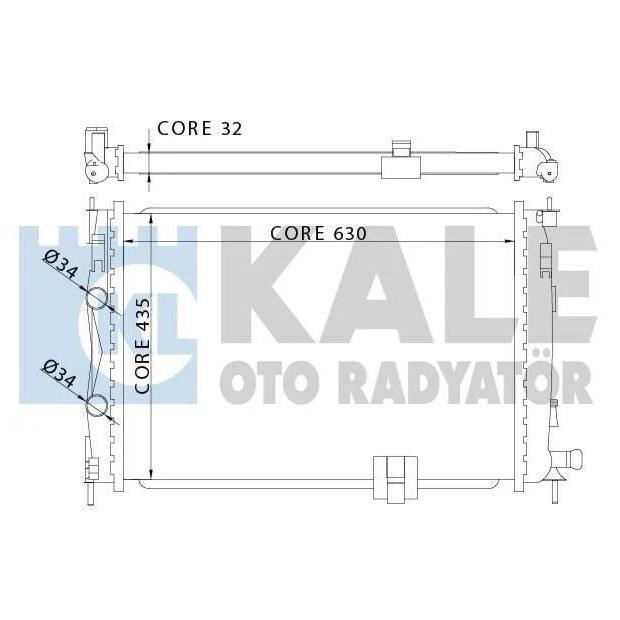 Kale Oto Radiator 342060 Радіатор охолодження двигуна 342060: Приваблива ціна - Купити у Польщі на 2407.PL!