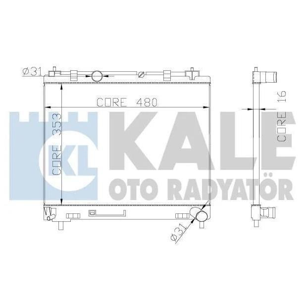 Kale Oto Radiator 342140 Радиатор охлаждения двигателя 342140: Отличная цена - Купить в Польше на 2407.PL!