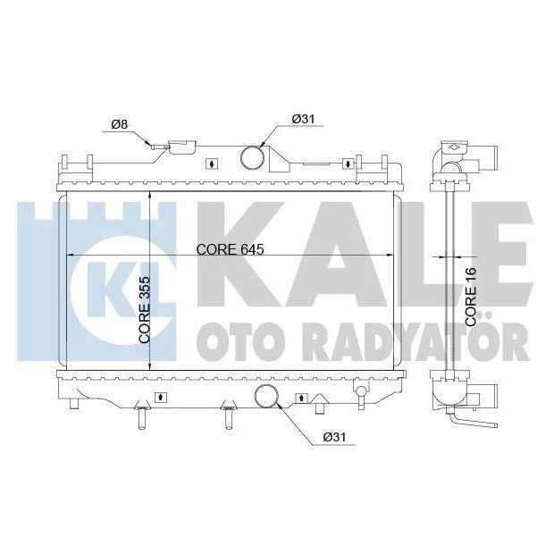 Kale Oto Radiator 342170 Радіатор охолодження двигуна 342170: Приваблива ціна - Купити у Польщі на 2407.PL!