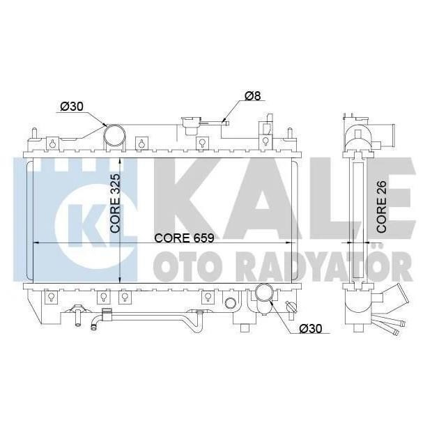Kale Oto Radiator 342190 Радиатор охлаждения двигателя 342190: Отличная цена - Купить в Польше на 2407.PL!