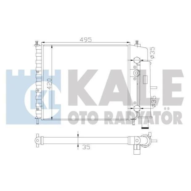 Kale Oto Radiator 342270 Радіатор охолодження двигуна 342270: Приваблива ціна - Купити у Польщі на 2407.PL!