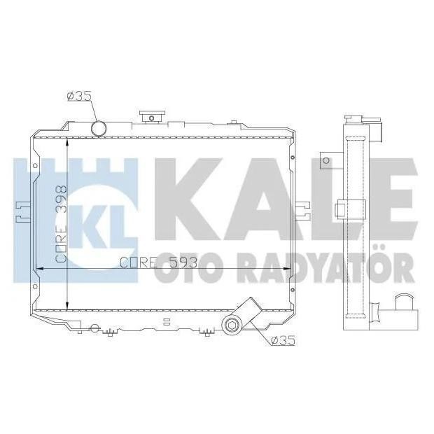 Kale Oto Radiator 342295 Radiator, engine cooling 342295: Buy near me in Poland at 2407.PL - Good price!