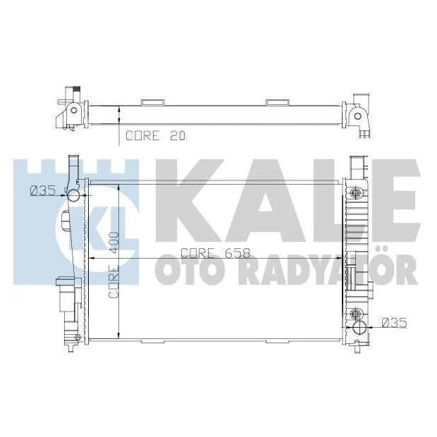 Kale Oto Radiator 361700 Радиатор охлаждения двигателя 361700: Отличная цена - Купить в Польше на 2407.PL!