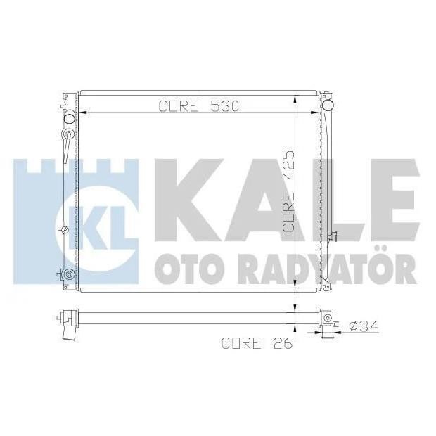 Kale Oto Radiator 363600 Radiator, engine cooling 363600: Buy near me in Poland at 2407.PL - Good price!