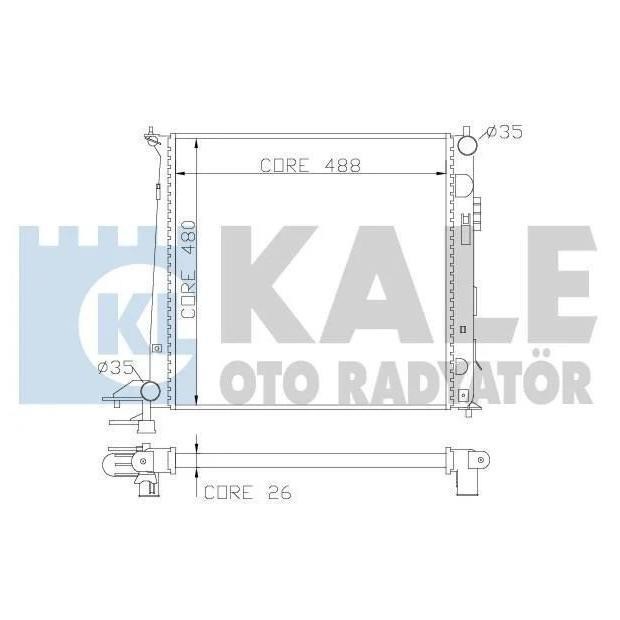 Kale Oto Radiator 341960 Радиатор охлаждения двигателя 341960: Купить в Польше - Отличная цена на 2407.PL!