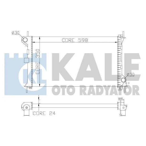 Kale Oto Radiator 344165 Радиатор охлаждения двигателя 344165: Отличная цена - Купить в Польше на 2407.PL!