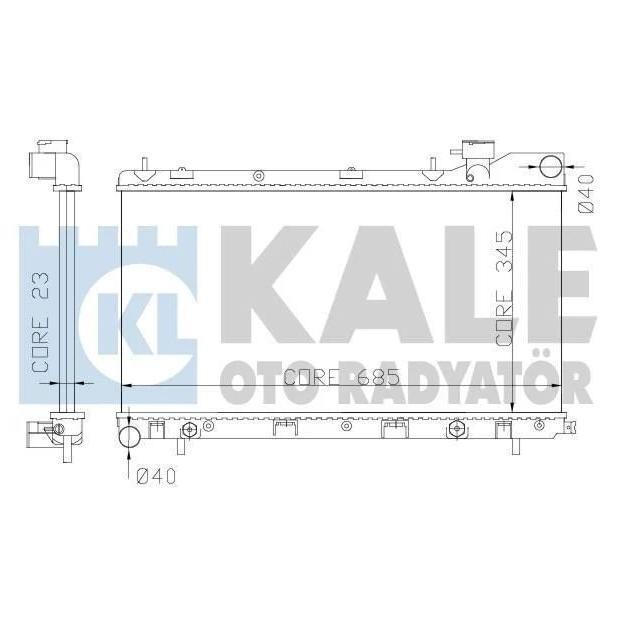 Kale Oto Radiator 364700 Радиатор охлаждения двигателя 364700: Отличная цена - Купить в Польше на 2407.PL!
