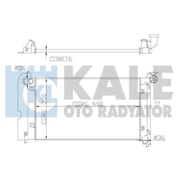 Kale Oto Radiator 366800 Радіатор охолодження двигуна 366800: Приваблива ціна - Купити у Польщі на 2407.PL!