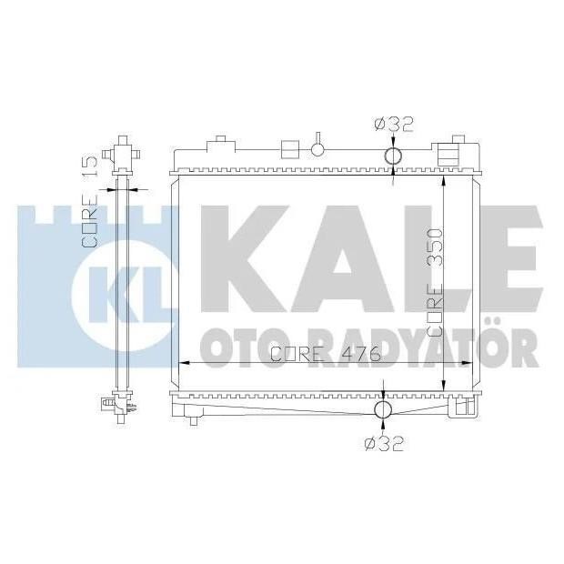 Kale Oto Radiator 367000 Radiator, engine cooling 367000: Buy near me in Poland at 2407.PL - Good price!