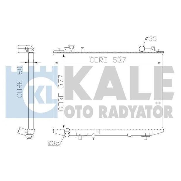 Kale Oto Radiator 356200 Радіатор охолодження двигуна 356200: Приваблива ціна - Купити у Польщі на 2407.PL!