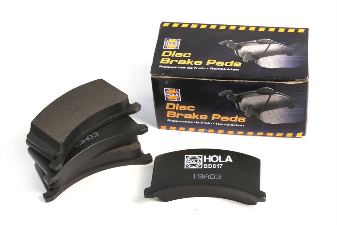 Тормозные колодки дисковые передние, комплект Hola BD817